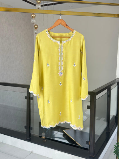 Lime Mirror Kurta