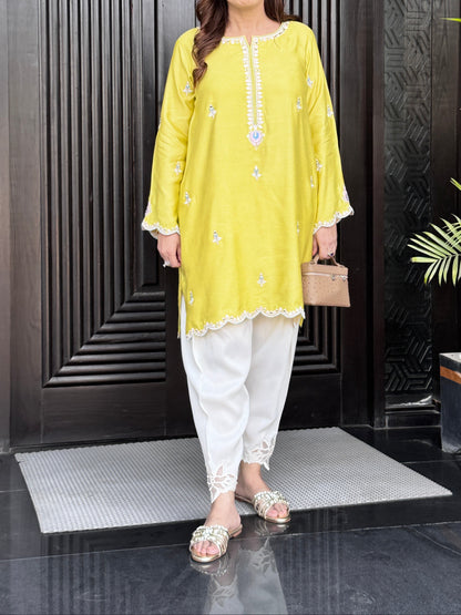 Lime Mirror Kurta
