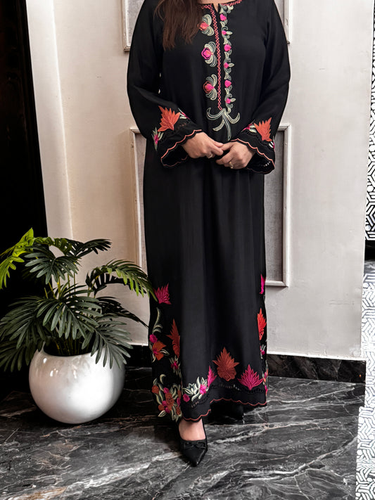 Noir Bloom Kaftan