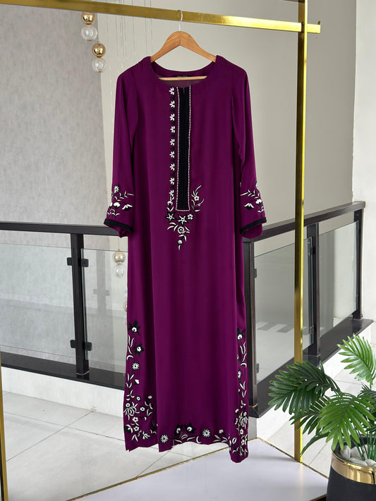 Plum Whisper Kaftan Set